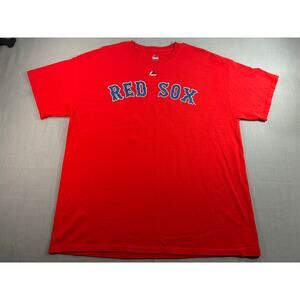 Majestic Red Sox David Ortiz 34 T Shirt Mens XL Red MLB Graphic Tee